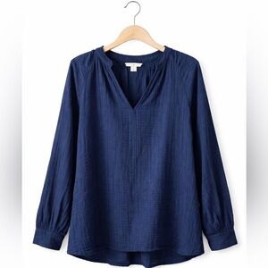 Navy Blue Boho Style Shirt